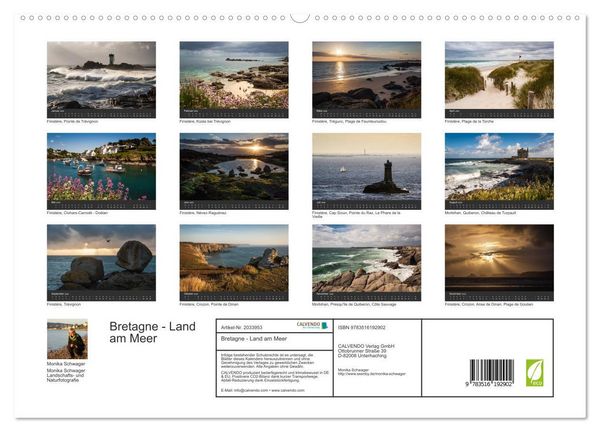 Produktbild: Bretagne - Land am Meer (hochwertiger Premium Wandkalender 2026 DIN A2 quer), Kunstdruck in Hochglanz