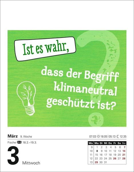 Produktbild: Ist es wahr, dass ...? Tagesabrei&szlig;kalender 2027 - Alltagswissen auf dem Pr&uuml;fstand