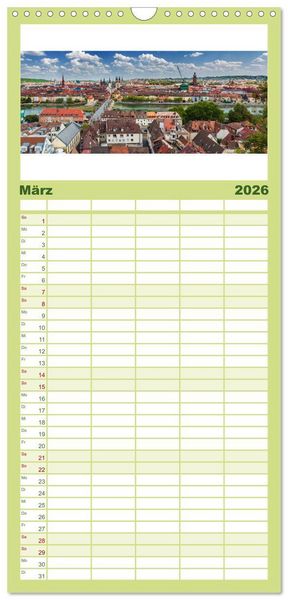 Produktbild: Familienplaner 2026 - Deutsche Br&uuml;cken mit 5 Spalten (Wandkalender, 21 x 45 cm) CALVENDO