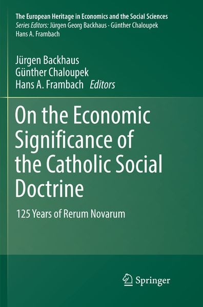 Produktbild: On the Economic Significance of the Catholic Social Doctrine