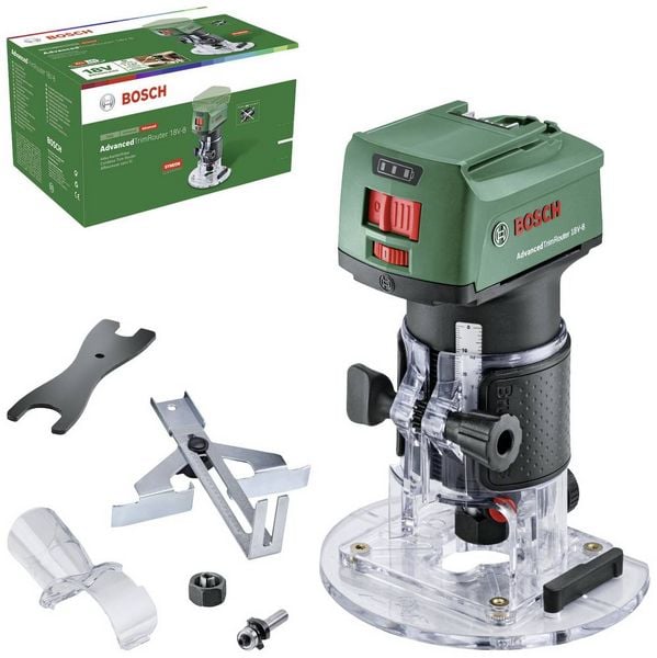 Produktbild: Bosch Home and Garden Oberfr&auml;se AdvancedTrimRouter 18V-8 b&uuml;rstenlos, mit Zubeh&ouml;r, ohne Akku, ohne Ladeger&auml;t