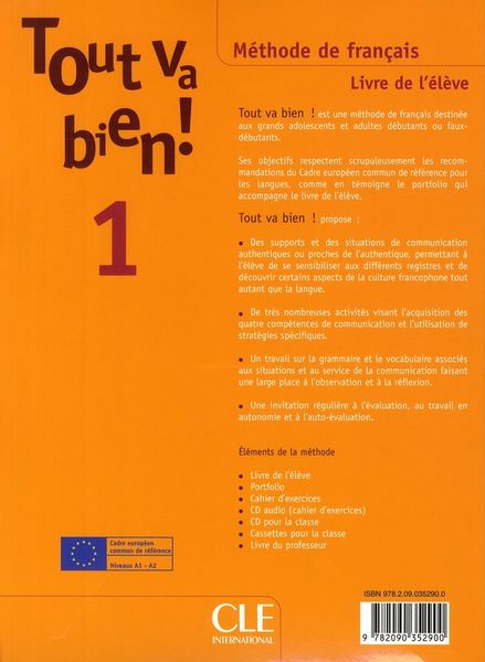 Produktbild: Tout va bien ! Livre de l'eleve 1