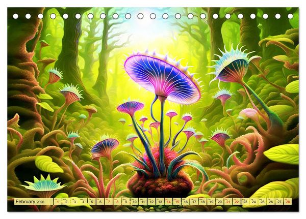 Produktbild: Intergalactic garden (Desk Calendar 2026 DIN A5 landscape), CALVENDO 12 Month DeskCalendar