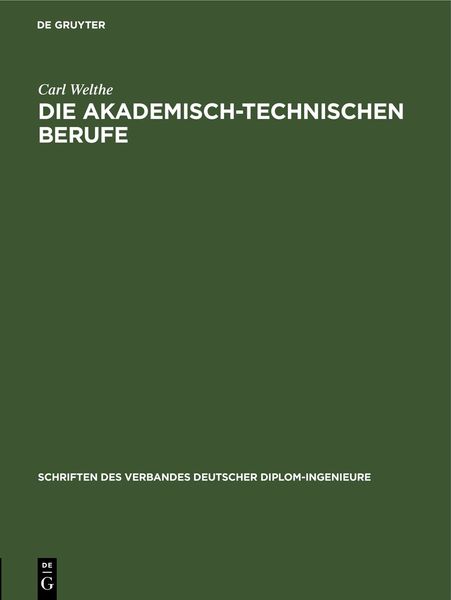 Produktbild: Die akademisch-technischen Berufe
