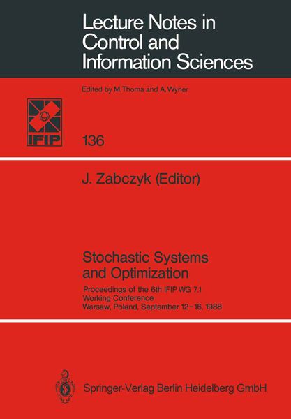 Produktbild: Stochastic Systems and Optimization
