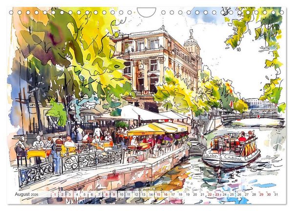 Produktbild: Berlin Impressionen - Kunstvolle Stadtansichten der Seele Berlins (Wandkalender 2026 DIN A4 quer), CALVENDO Monatskalender