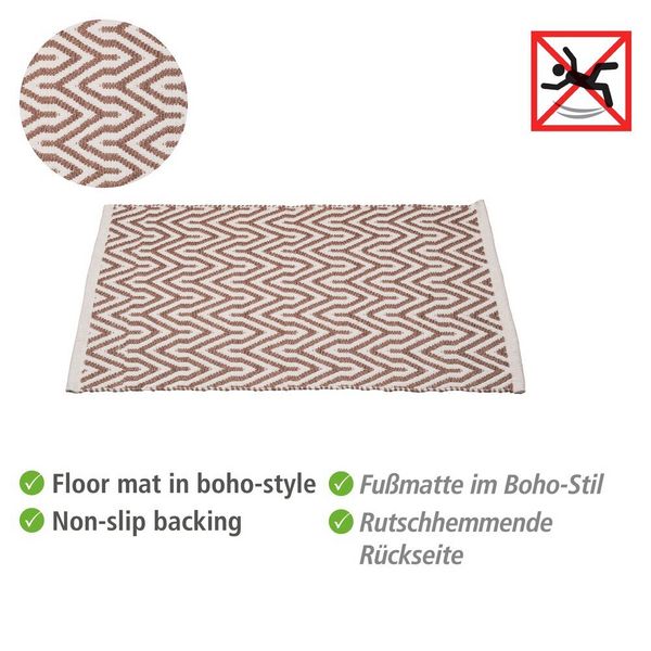 Produktbild: Badematte Mod. Altai, hergestellt aus recycelten PET-Flaschen (100 % Polyester)