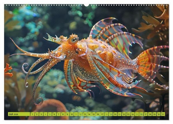 Produktbild: Fantastische Unterwasserkreaturen - Hybridtiere (hochwertiger Premium Wandkalender 2026 DIN A2 quer), Kunstdruck in Hochglanz