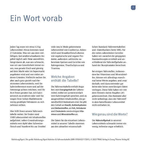 Produktbild: Die gro&szlig;e Wahrburg/Egert Kalorien-&-N&auml;hrwerttabelle
