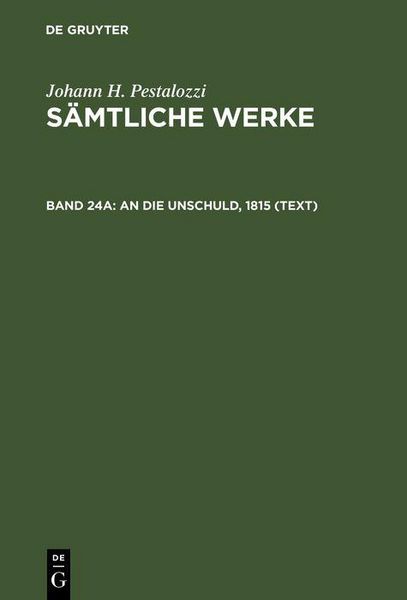 Produktbild: An die Unschuld, 1815 (Text)