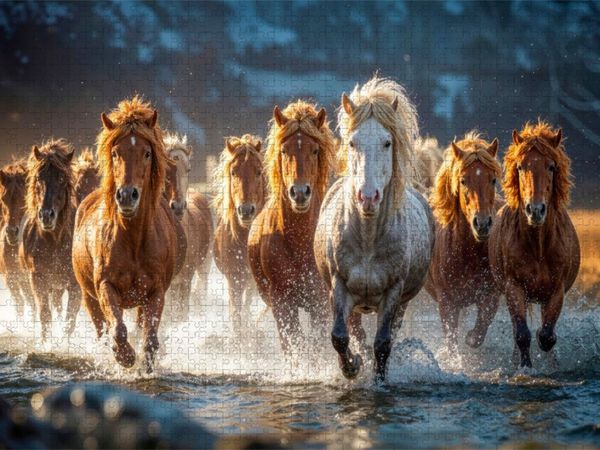 Produktbild: CALVENDO Puzzle M&auml;hnen fliegen im Sommerwind | 1000 Teile Lege-Gr&ouml;&szlig;e 64x48cm Foto-Puzzle f&uuml;r gl&uuml;ckliche Stunden
