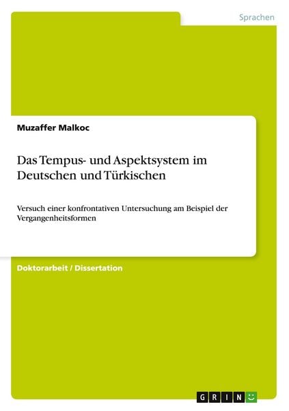 Produktbild: Das Tempus- und Aspektsystem im Deutschen und T&uuml;rkischen