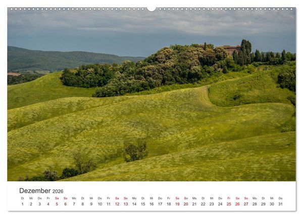 Produktbild: Gr&uuml;ne Farbt&ouml;ne Toskana (hochwertiger Premium Wandkalender 2026 DIN A2 quer), Kunstdruck in Hochglanz