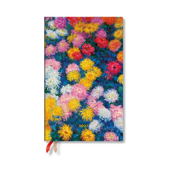 Produktbild: 2027 Monet's Chrysanthemums Maxi Horizontal Hardcover 12-Month Weekly Planner, 160pg, 100gsm by Paperblanks