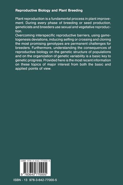 Produktbild: Reproductive Biology and Plant Breeding