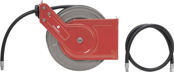 Produktbild: TOOLCRAFT Druckluft-Schlauchaufroller 10m 20 bar Wandbefestigung, Deckenbefestigung