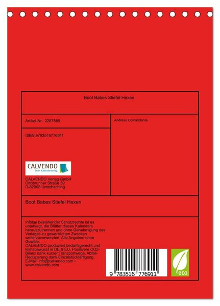 Produktbild: Boot Babes Stiefel Hexen (Tischkalender 2027 DIN A5 hoch), CALVENDO Monatskalender