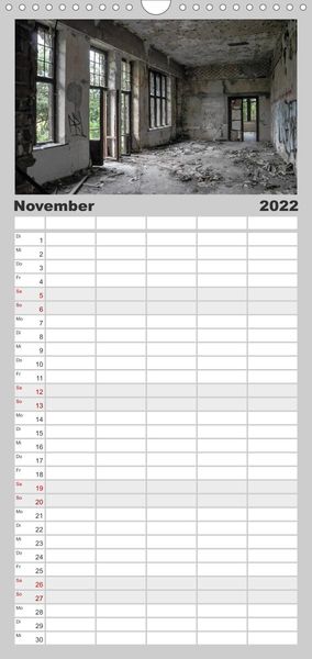 Produktbild: Familienplaner Lost Places in Deutschland (Wandkalender 2022 , 21 cm x 45 cm, hoch)