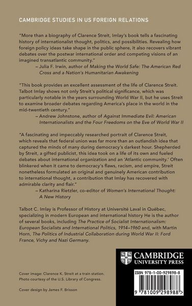 Produktbild: Clarence Streit and Twentieth-Century American Internationalism