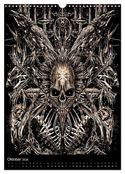 Produktbild: BLOODBOY/DARK ILLUSTRATION (Wandkalender 2026 DIN A3 hoch), CALVENDO Monatskalender