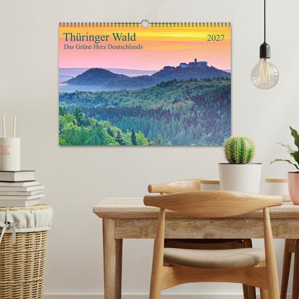 Produktbild: Th&uuml;ringer Wald Das Gr&uuml;ne Herz Deutschlands (Wandkalender 2027 DIN A3 quer), CALVENDO Monatskalender