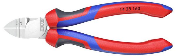 Produktbild: Knipex 14 25 160 Werkstatt Abisolier-Seitenschneider mit Facette 160mm