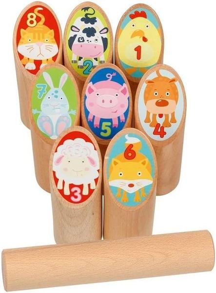 Produktbild: Wikingerspiel Tier Kubb, im Baumwollbeutel