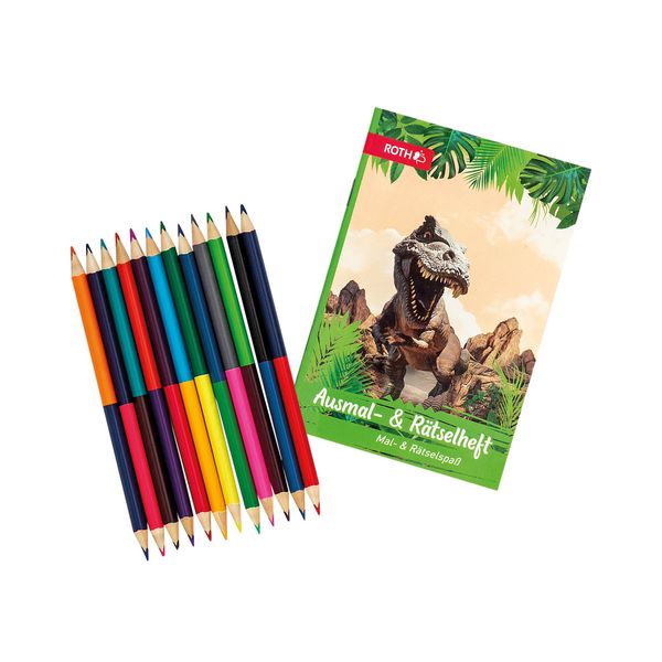 Produktbild: Ausmal-Set+Buntstifte, Tyrannosaurus