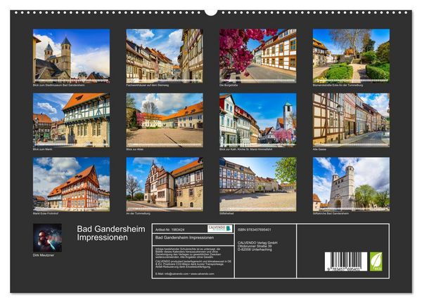 Produktbild: Bad Gandersheim Impressionen (hochwertiger Premium Wandkalender 2026 DIN A2 quer), Kunstdruck in Hochglanz