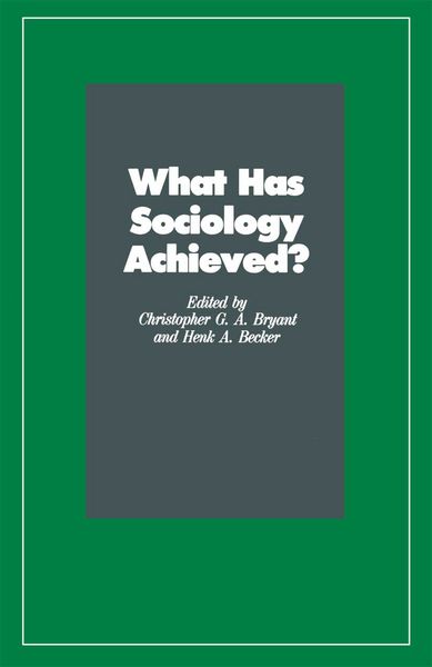 Produktbild: What Has Sociology Achieved?