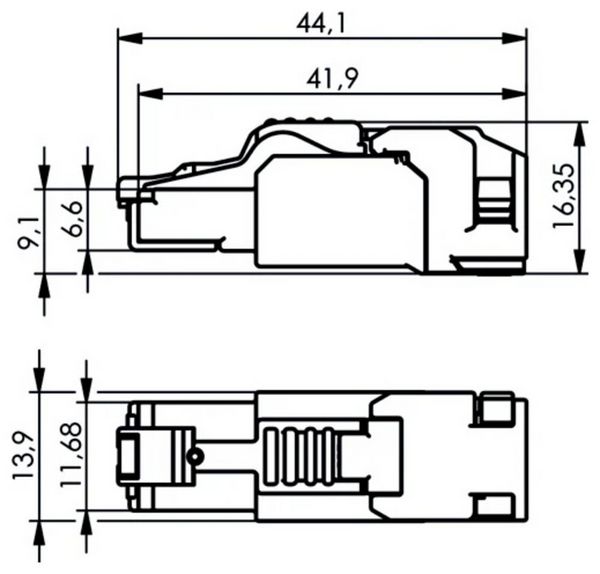 Produktbild: Teleg&auml;rtner 100039916 feldkonfektionierbarer RJ45-Steckverbinder MFP8-SL T568 B Cat.6A, AWG24/1-AWG22/1, AWG27/7-AWG22/7 100039916 Stecker Silber
