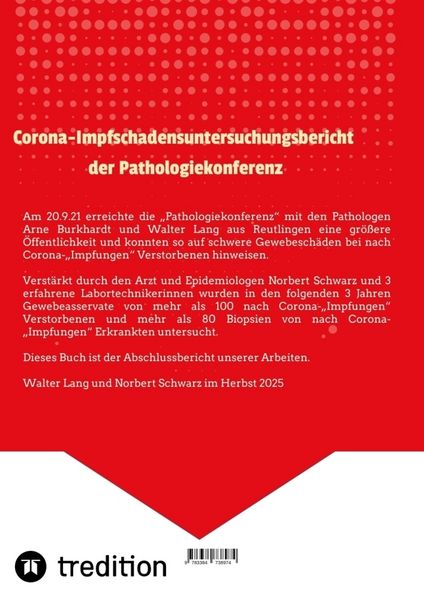 Produktbild: Corona-Impfschadensuntersuchungsbericht der Pathologiekonferenz