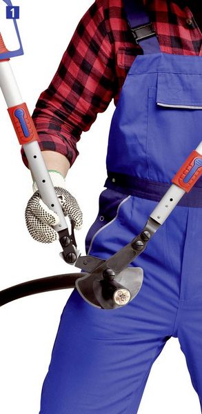 Produktbild: Knipex 95 32 038 Ratschen-Kabelschere Geeignet f&uuml;r (Abisoliertechnik) Alu- und Kupferkabel, ein- und mehrdr&auml;htig 38 mm 280 mm&sup2;