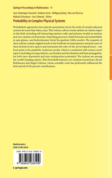 Produktbild: Probability in Complex Physical Systems