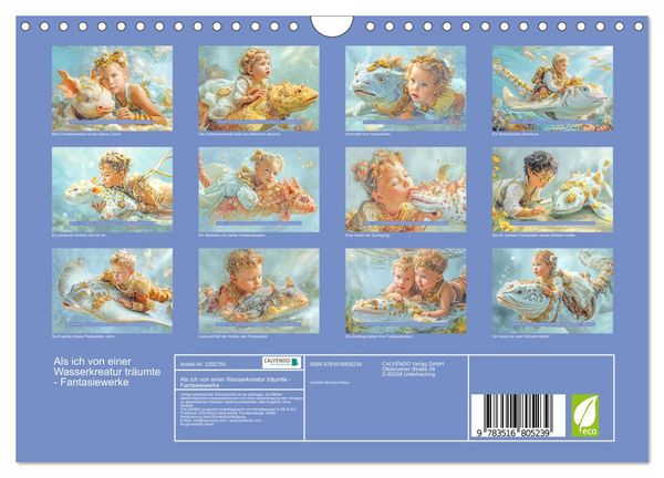 Produktbild: Als ich von einer Wasserkreatur tr&auml;umte - Fantasiewerke (Wandkalender 2027 DIN A4 quer), CALVENDO Monatskalender