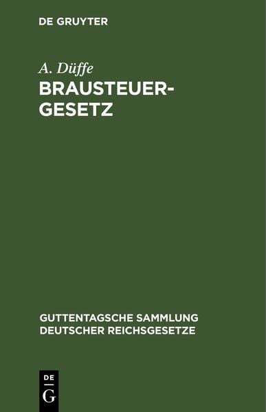 Produktbild: Brausteuergesetz