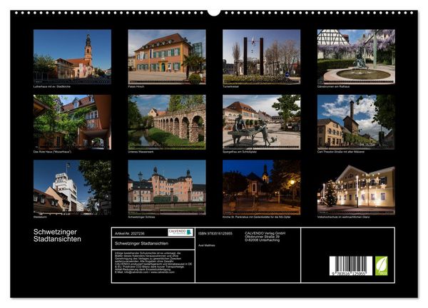 Produktbild: Schwetzinger Stadtansichten (hochwertiger Premium Wandkalender 2026 DIN A2 quer), Kunstdruck in Hochglanz