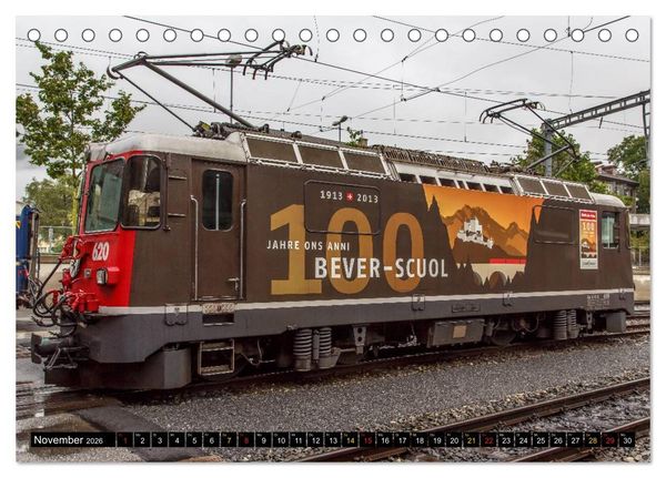 Produktbild: Rh&auml;tische Bahn 2026 (Tischkalender 2026 DIN A5 quer), CALVENDO Monatskalender