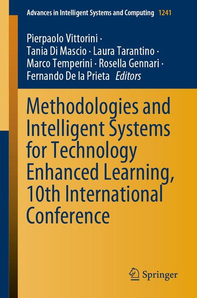 Produktbild: Methodologies and Intelligent Systems for Technology Enhanced Learning, 10th International Conference
