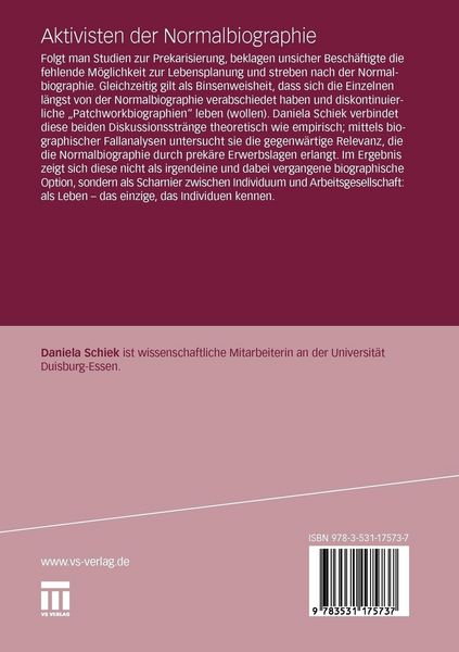 Produktbild: Aktivisten der Normalbiographie