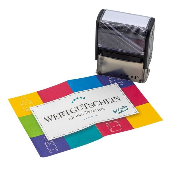 Produktbild: Stempel Imprint 12 schwarz mit Gutschein