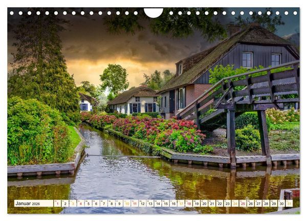 Produktbild: Reise durch die Niederlande - Giethoorn in der Provinz Overijssel (Wandkalender 2026 DIN A4 quer), CALVENDO Monatskalender