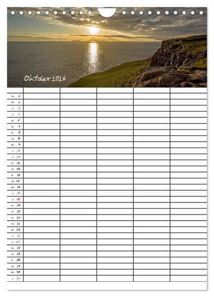 Produktbild: Isle of Skye - Schottlands Inseln - Familienplaner (Wandkalender 2026 DIN A4 hoch), CALVENDO Monatskalender