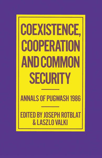 Produktbild: Coexistence, Cooperation and Common Security