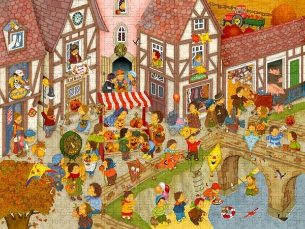 Produktbild: CALVENDO Puzzle Mein Dorf im Herbst | 2000 Teile Lege-Gr&ouml;&szlig;e 90x67cm Foto-Puzzle f&uuml;r gl&uuml;ckliche Stunden