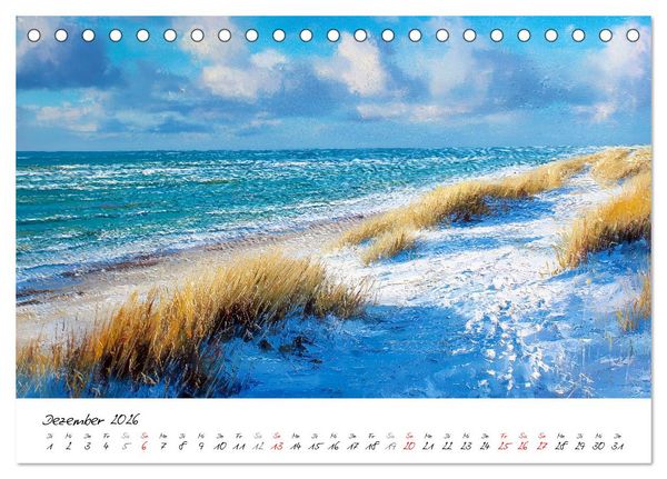 Produktbild: Sylt - Acrylmalerei von der Nordsee-Insel (Tischkalender 2026 DIN A5 quer), CALVENDO Monatskalender