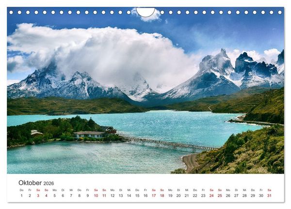Produktbild: Chile - Ein unbekanntes Paradies. (Wandkalender 2026 DIN A4 quer), CALVENDO Monatskalender