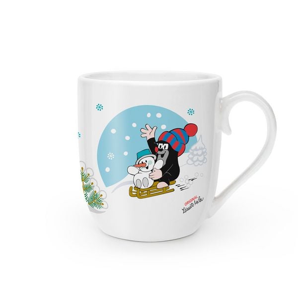 Produktbild: TR&Ouml;TSCH - Der kleine Maulwurf Kindertasse Geschenktasse aus Porzellan Winter