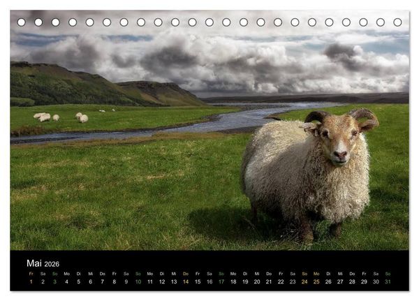 Produktbild: Island - wundervolle Weite (Tischkalender 2026 DIN A5 quer), CALVENDO Monatskalender