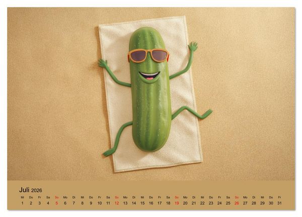 Produktbild: Esse ich nicht! Der freche Kinderkalender mit Obst & Gem&uuml;se (hochwertiger Premium Wandkalender 2026 DIN A2 quer), Kunstdruck in Hochglanz